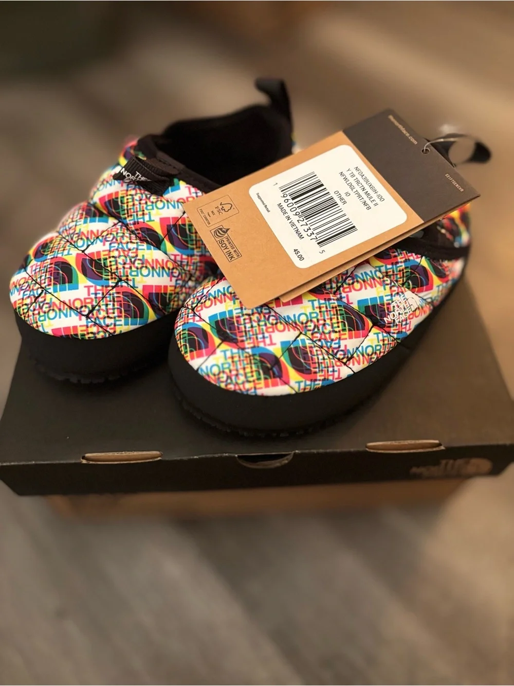 The North Face Kids Colorful Logo Slip-On Shoes